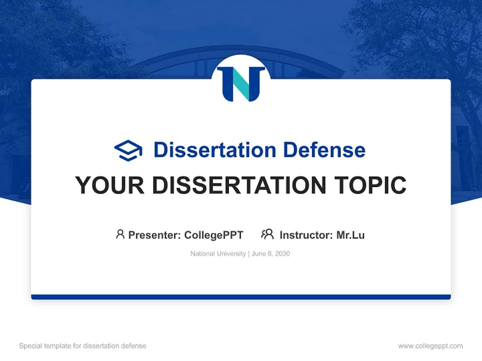 National University Graduation Thesis Defense PPT Template4:3 ratio PPT effect preview image7