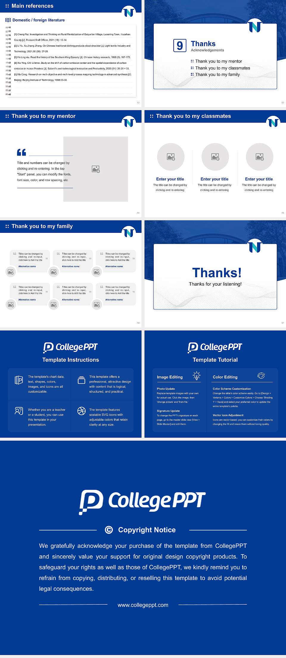National University Graduation Thesis Defense PPT Template4:3 ratio PPT effect preview image7
