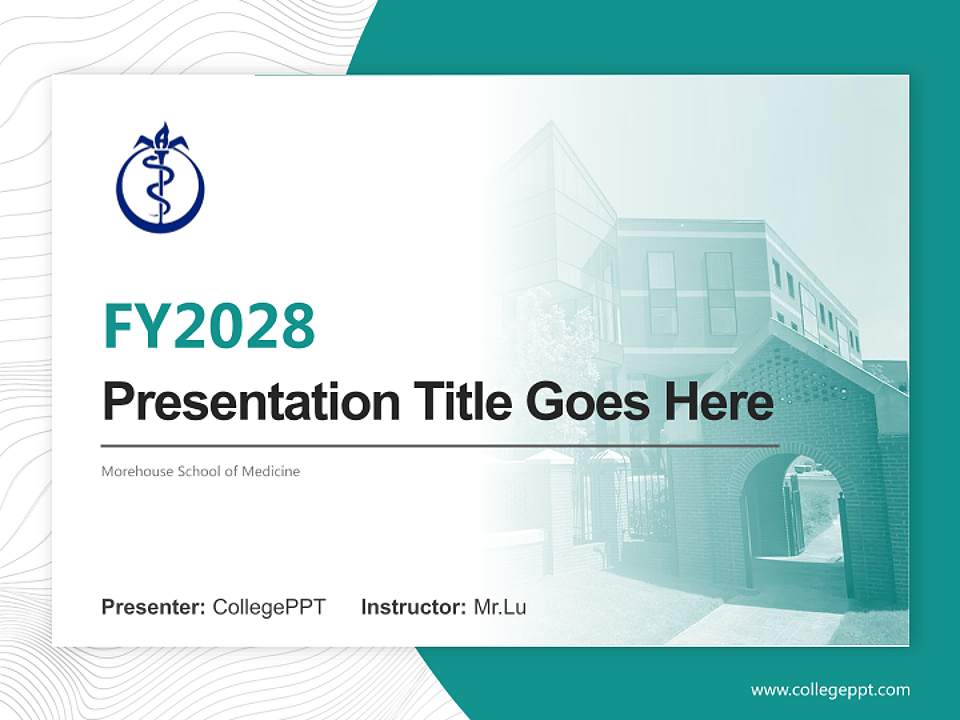 Morehouse School of Medicine Academic Presentation/Research Findings Report PPT Template4:3 ratio PPT effect preview image5