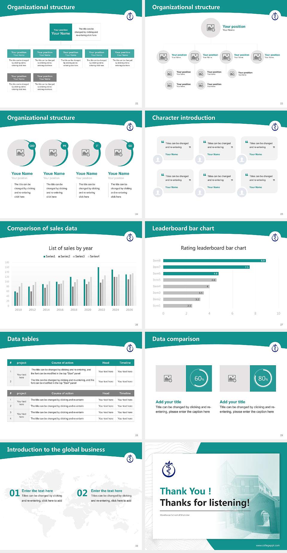 Morehouse School of Medicine Academic Presentation/Research Findings Report PPT Template4:3 ratio PPT effect preview image4