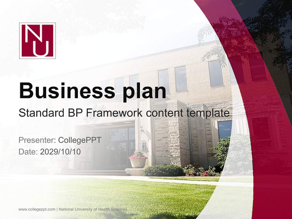 National University of Health Sciences Competition/Entrepreneurship Contest PPT Template4:3 ratio PPT effect preview image9