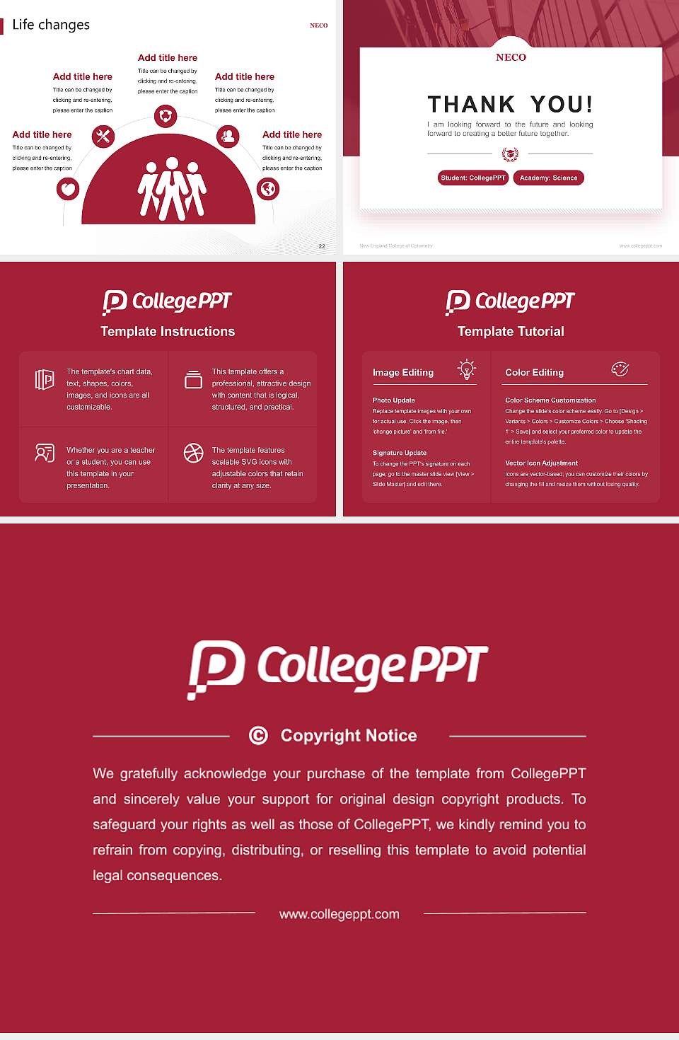 New England College of Optometry National Scholarship Defense PPT Template4:3 ratio PPT effect preview image4