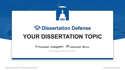 Mount Aloysius College Graduation Thesis Defense PPT Template