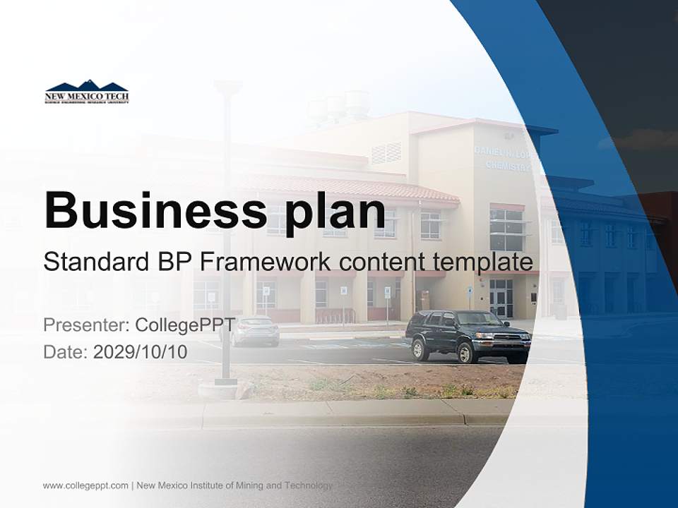 New Mexico Institute of Mining and Technology Competition/Entrepreneurship Contest PPT Template4:3 ratio PPT effect preview image9