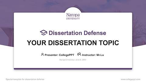 Naropa University Graduation Thesis Defense PPT Template