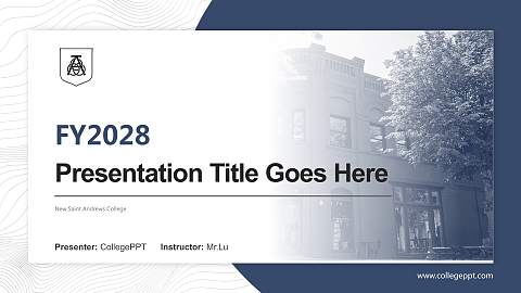 New Saint Andrews College Academic Presentation/Research Findings Report PPT Template