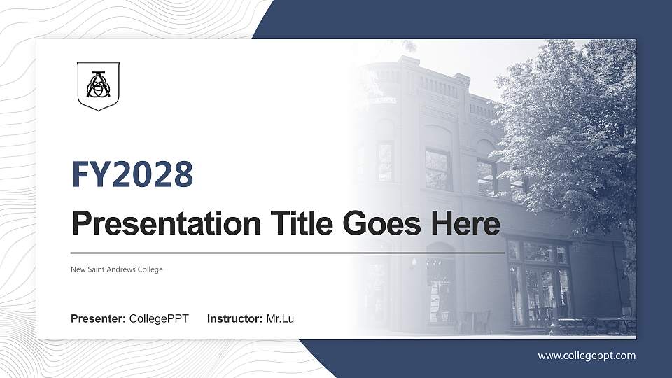 New Saint Andrews College Academic Presentation/Research Findings Report PPT Template16:9 ratio PPT effect preview image
