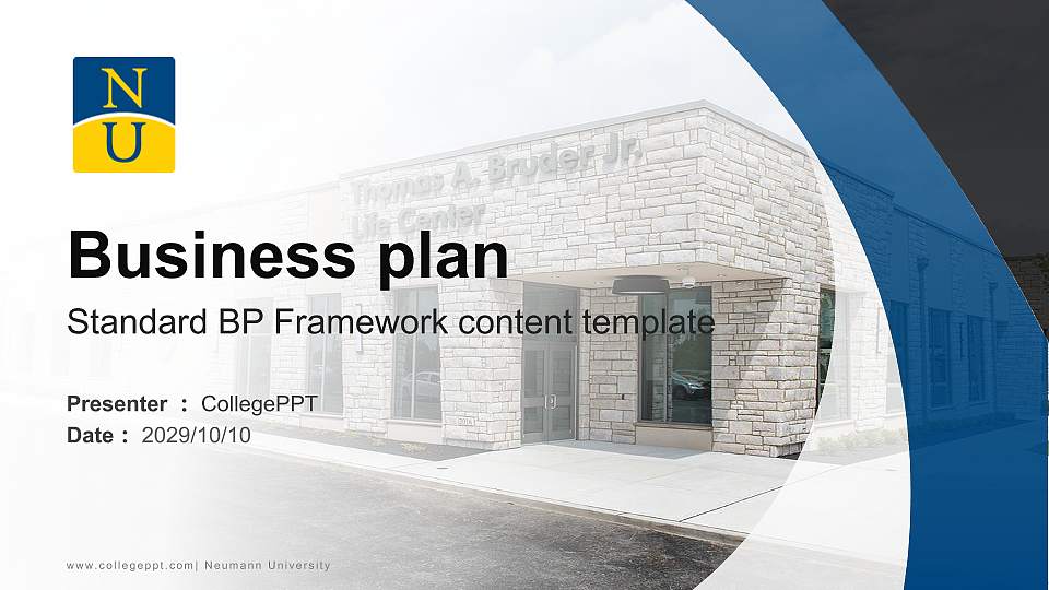 Neumann University Competition/Entrepreneurship Contest PPT Template16:9 ratio PPT effect preview image