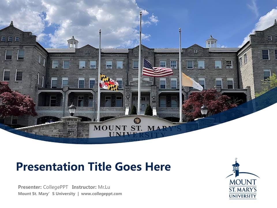 Mount St. Mary’S University Course/Courseware Creation PPT Template4:3 ratio PPT effect preview image5