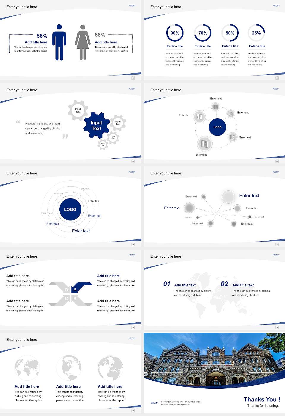 Moravian College Course/Courseware Creation PPT Template16:9 ratio PPT effect preview image4
