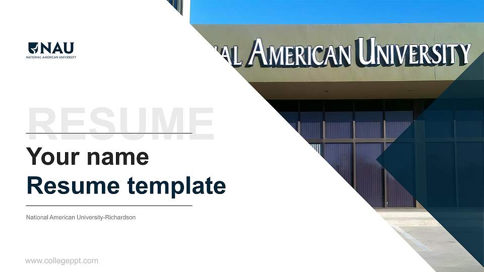 National American University-Richardson Resume PPT Template16:9 ratio PPT effect preview image
