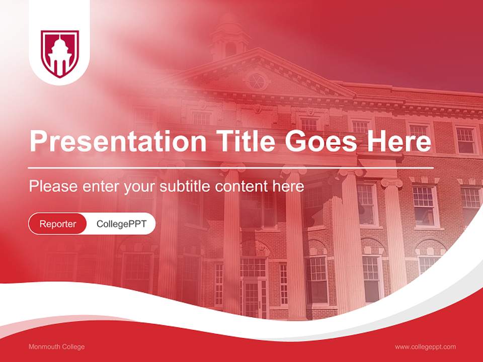 Monmouth College Lecture Sharing and Networking Event PPT Template4:3 ratio PPT effect preview image4