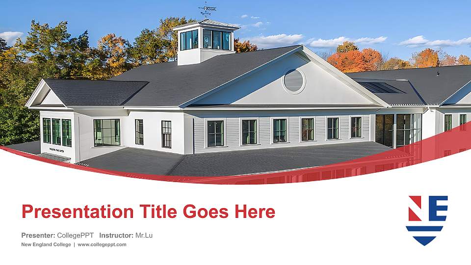 New England College Course/Courseware Creation PPT Template16:9 ratio PPT effect preview image