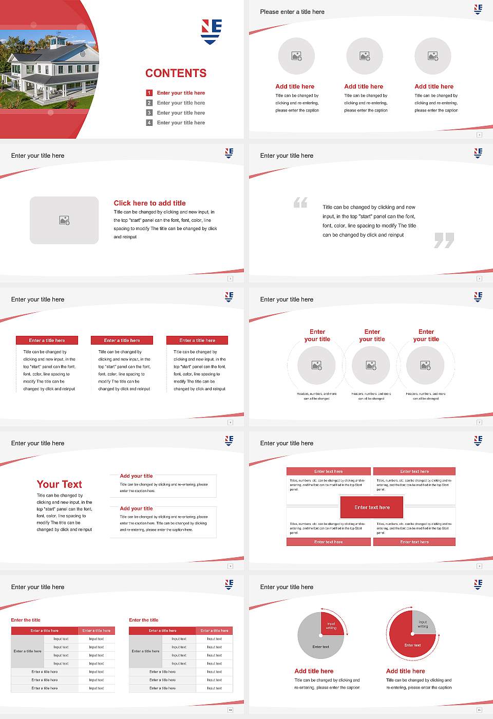 New England College Course/Courseware Creation PPT Template16:9 ratio PPT effect preview image2