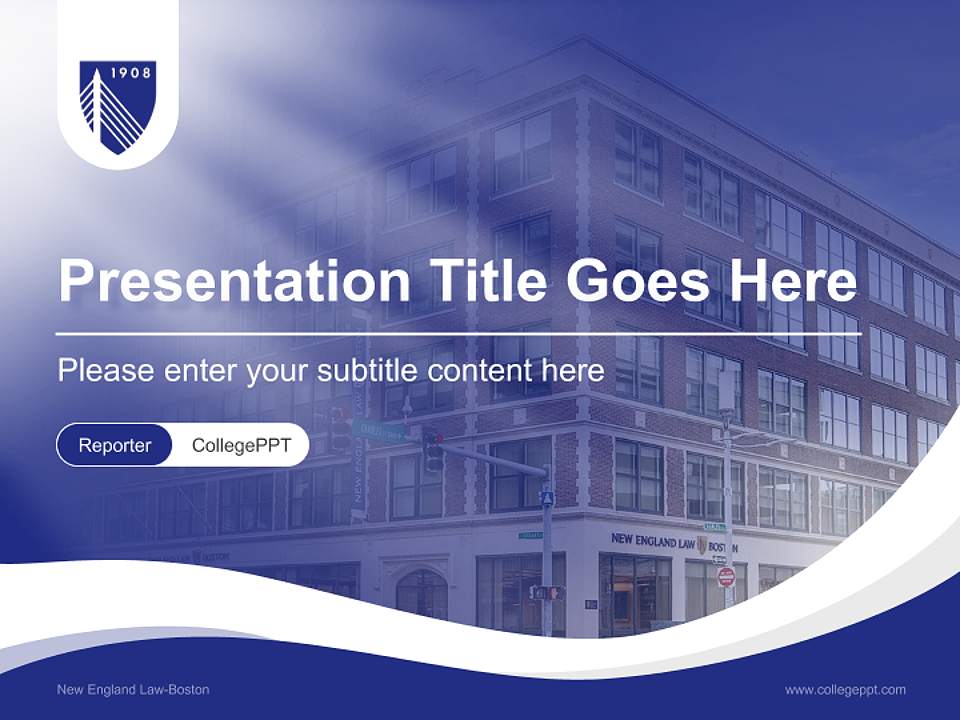 New England Law-Boston Lecture Sharing and Networking Event PPT Template4:3 ratio PPT effect preview image4