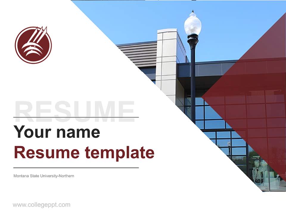 Montana State University-Northern Resume PPT Template4:3 ratio PPT effect preview image5