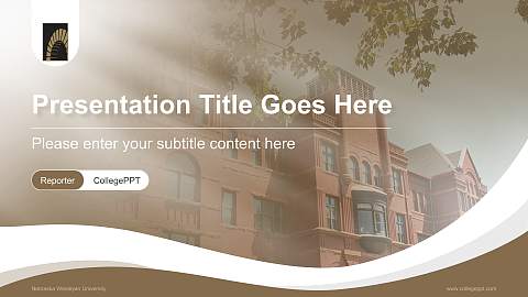 Nebraska Wesleyan University Lecture Sharing and Networking Event PPT Template