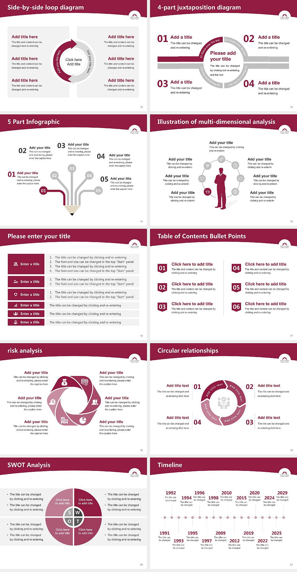 Mount Carmel College of Nursing Academic Presentation/Research Findings Report PPT Template4:3 ratio PPT effect preview image3