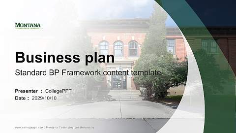 Montana Technological University Competition/Entrepreneurship Contest PPT Template