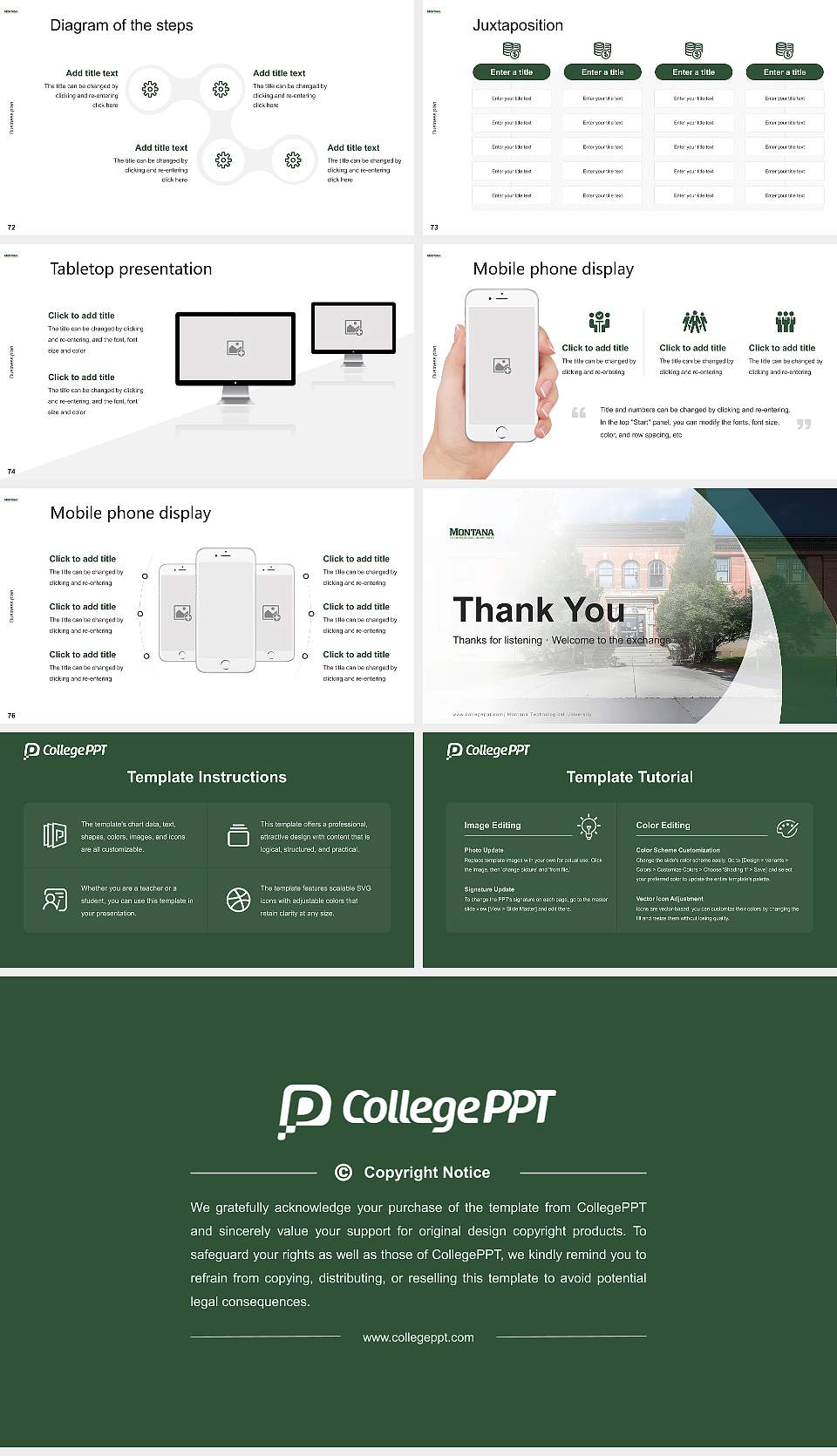 Montana Technological University Competition/Entrepreneurship Contest PPT Template16:9 ratio PPT effect preview image9