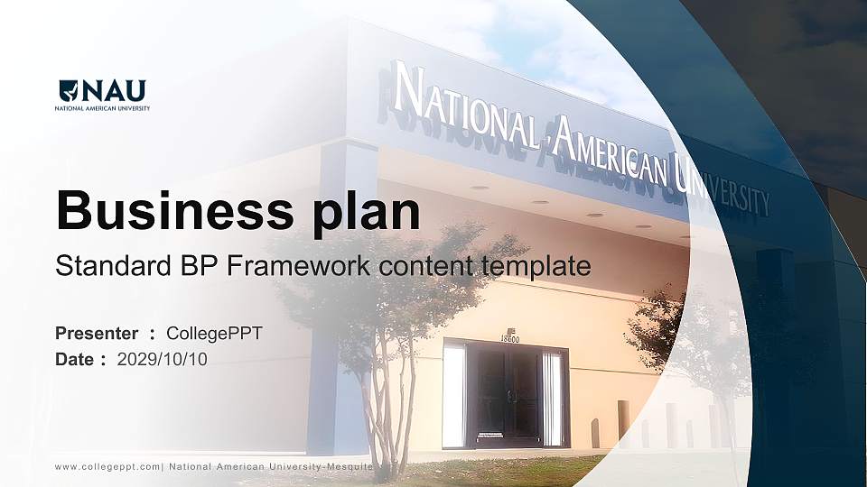 National American University-Mesquite Competition/Entrepreneurship Contest PPT Template16:9 ratio PPT effect preview image
