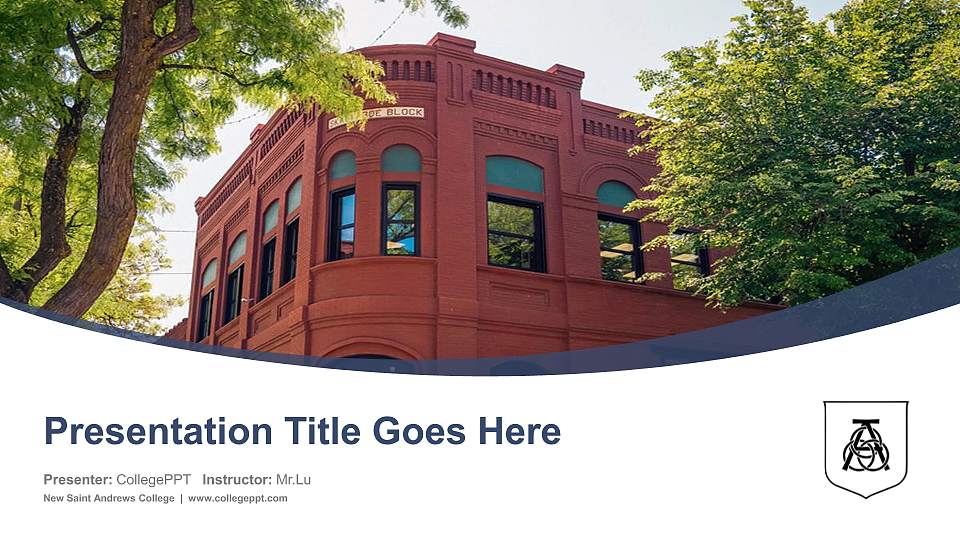 New Saint Andrews College Course/Courseware Creation PPT Template16:9 ratio PPT effect preview image