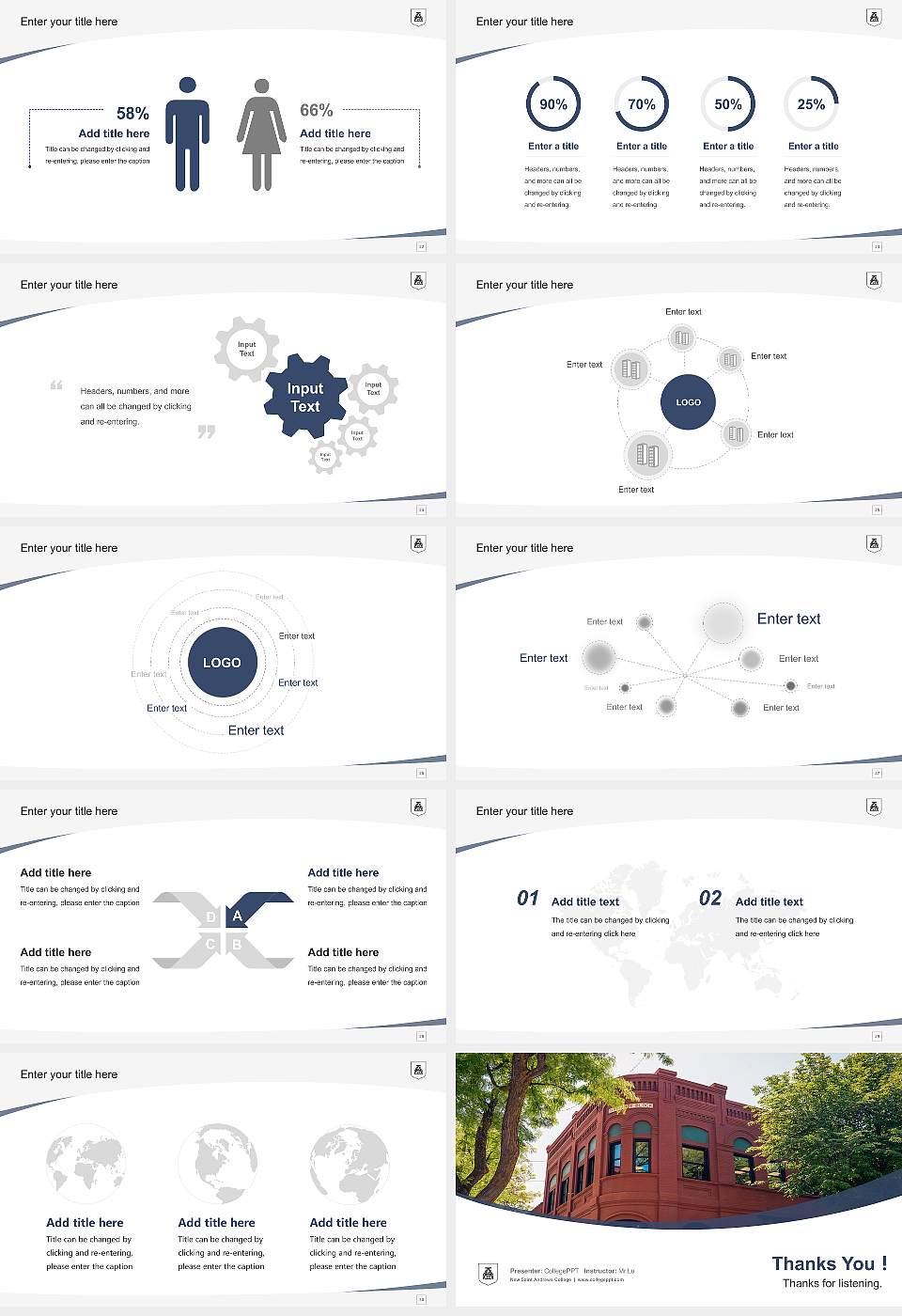 New Saint Andrews College Course/Courseware Creation PPT Template16:9 ratio PPT effect preview image4