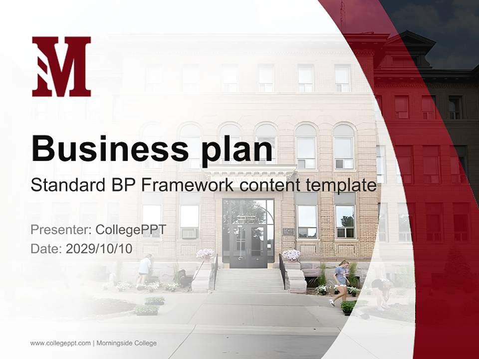 Morningside College Competition/Entrepreneurship Contest PPT Template4:3 ratio PPT effect preview image1