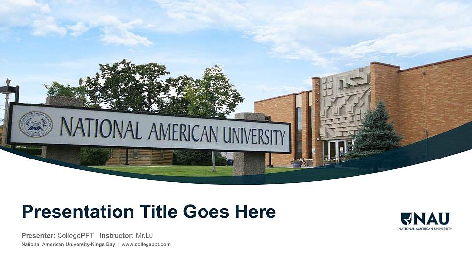 National American University-Kings Bay Course/Courseware Creation PPT Template16:9 ratio PPT effect preview image