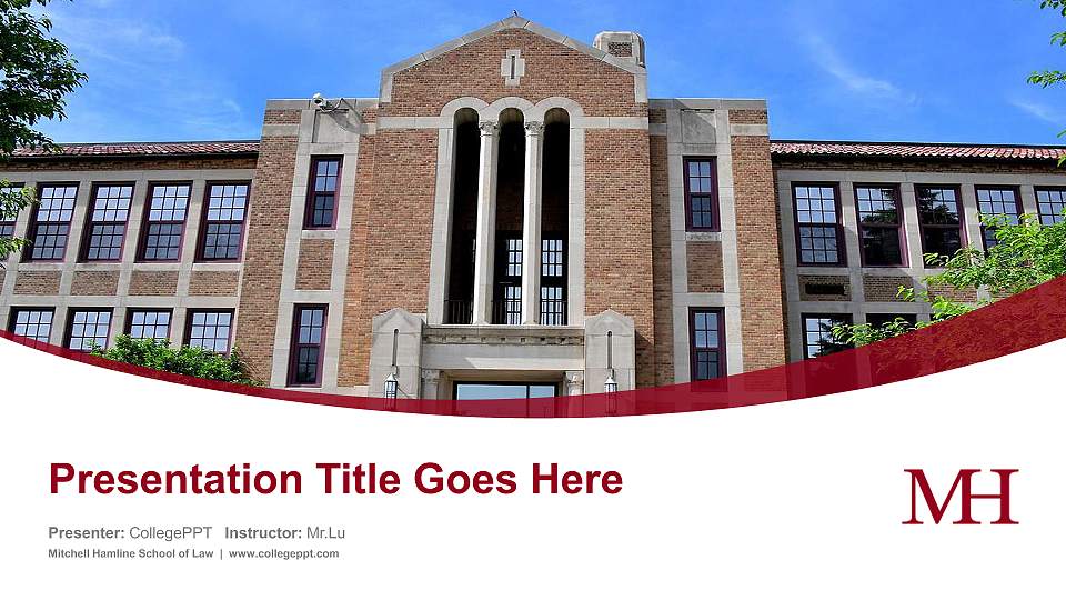 Mitchell Hamline School of Law Course/Courseware Creation PPT Template16:9 ratio PPT effect preview image