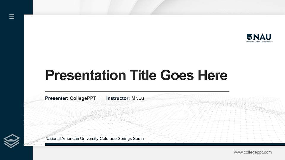 National American University-Colorado Springs South Thesis Proposal/Graduation Defense PPT Template16:9 ratio PPT effect preview image