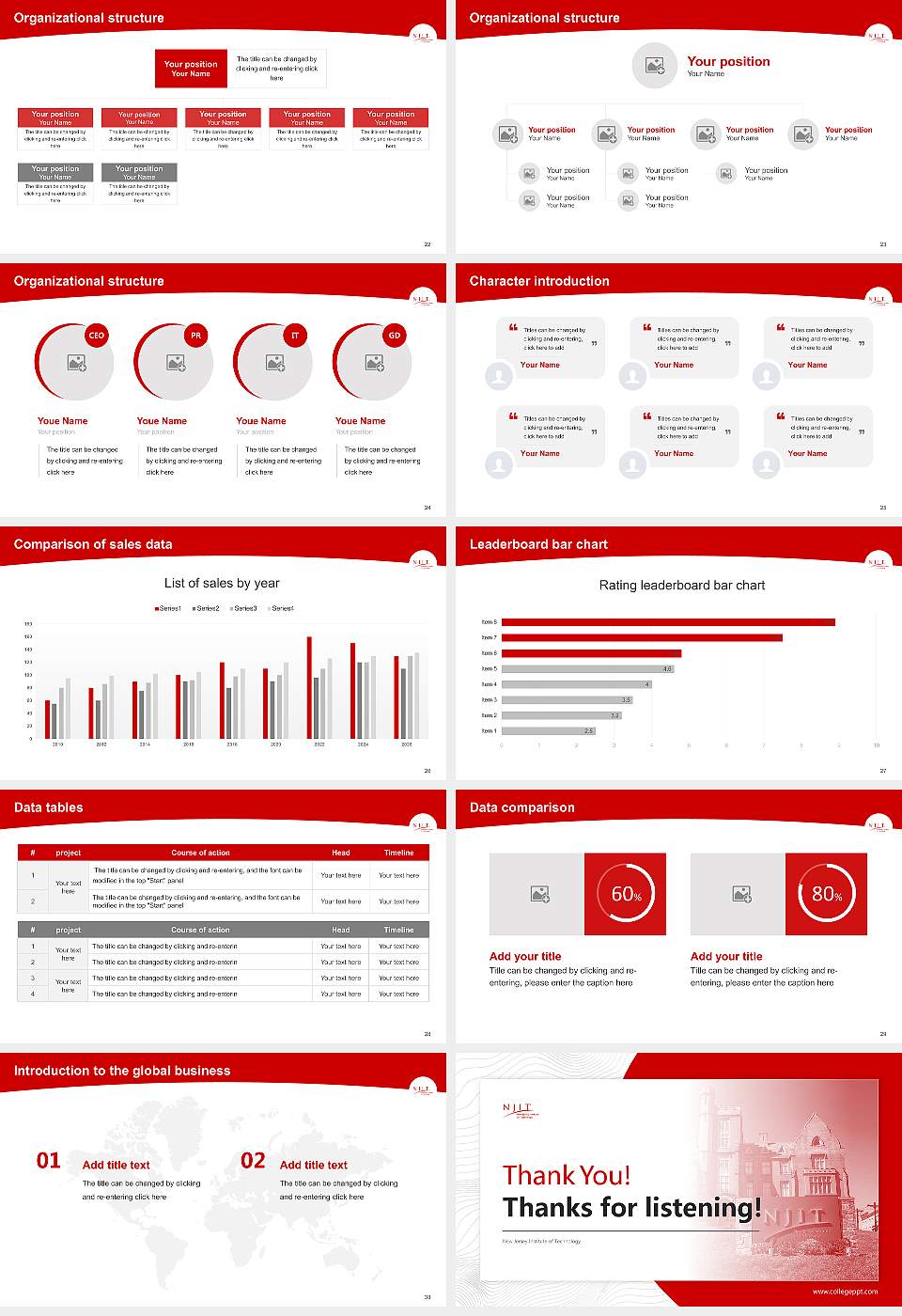 New Jersey Institute of Technology Academic Presentation/Research Findings Report PPT Template16:9 ratio PPT effect preview image4