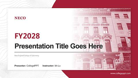 New England College of Optometry Academic Presentation/Research Findings Report PPT Template