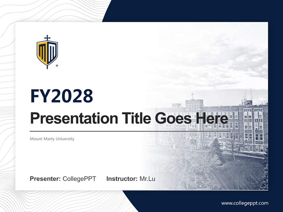 Mount Marty University Academic Presentation/Research Findings Report PPT Template4:3 ratio PPT effect preview image5