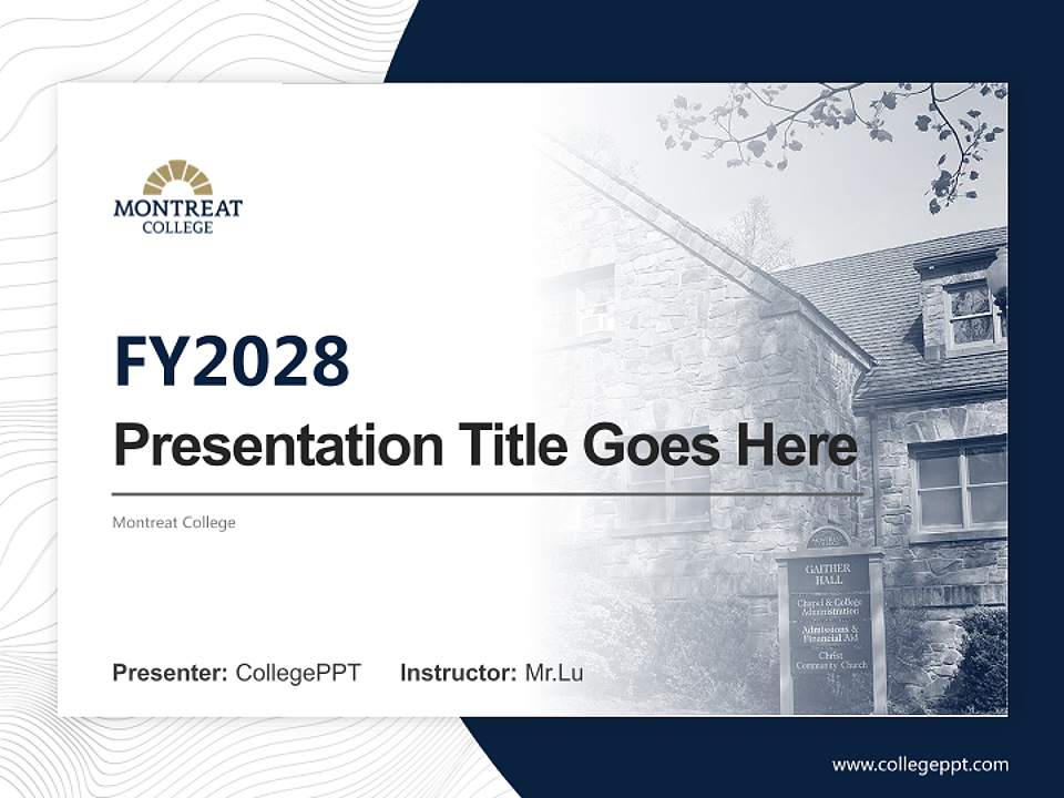 Montreat College Academic Presentation/Research Findings Report PPT Template4:3 ratio PPT effect preview image5
