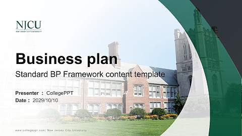 New Jersey City University Competition/Entrepreneurship Contest PPT Template