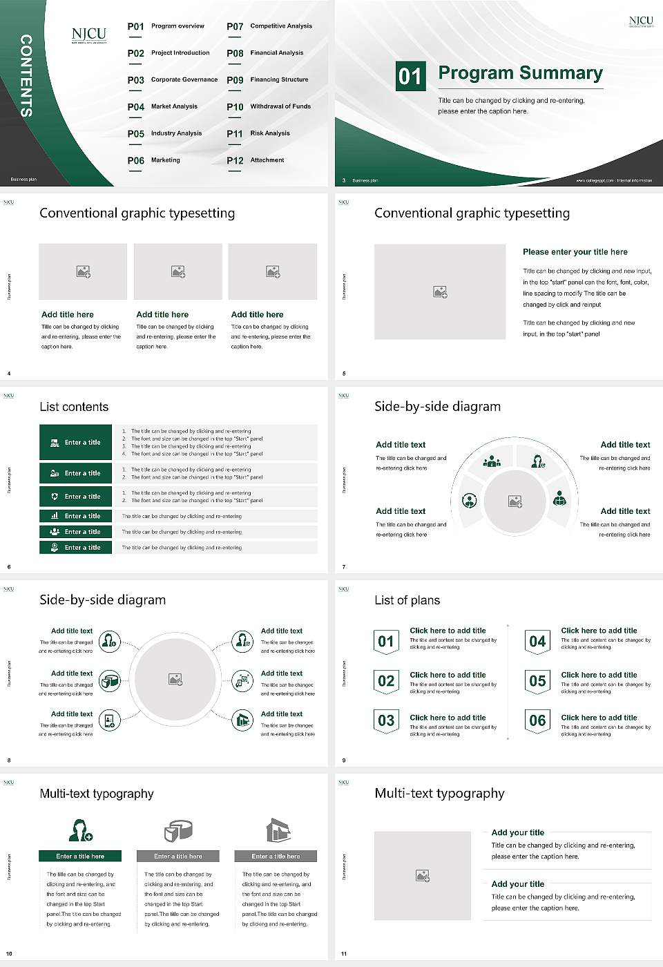 New Jersey City University Competition/Entrepreneurship Contest PPT Template16:9 ratio PPT effect preview image2