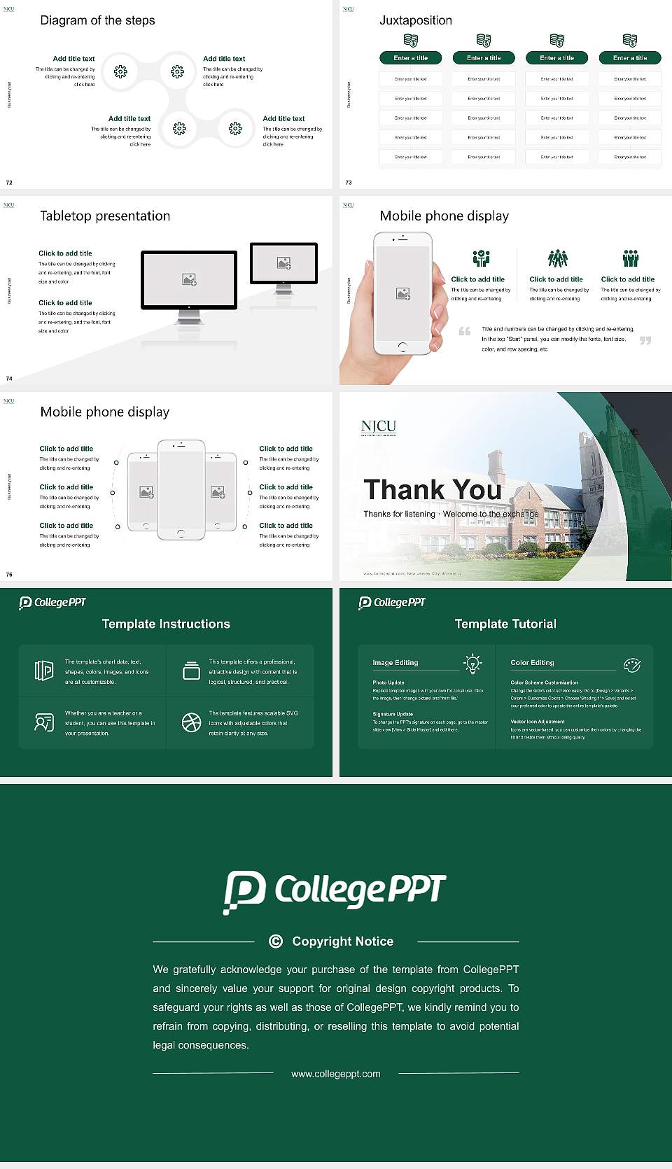 New Jersey City University Competition/Entrepreneurship Contest PPT Template16:9 ratio PPT effect preview image9