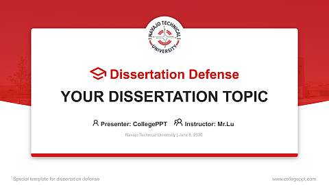 Navajo Technical University Graduation Thesis Defense PPT Template