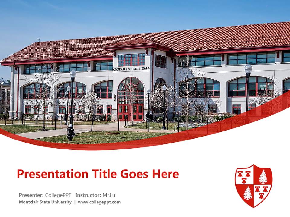 Montclair State University Course/Courseware Creation PPT Template4:3 ratio PPT effect preview image5
