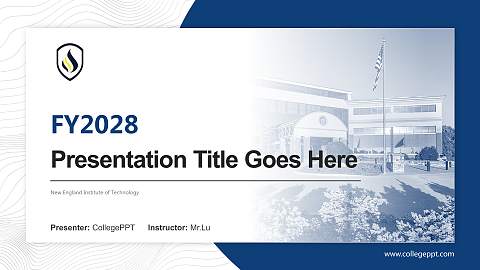 New England Institute of Technology Academic Presentation/Research Findings Report PPT Template