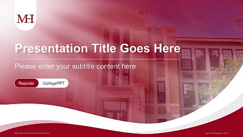 Mitchell Hamline School of Law Lecture Sharing and Networking Event PPT Template