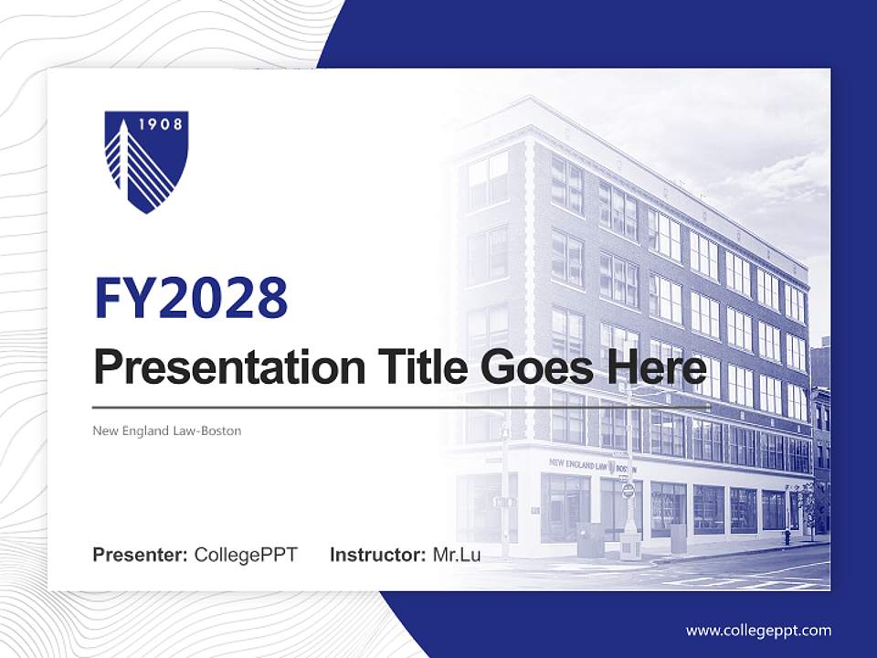 New England Law-Boston Academic Presentation/Research Findings Report PPT Template4:3 ratio PPT effect preview image5