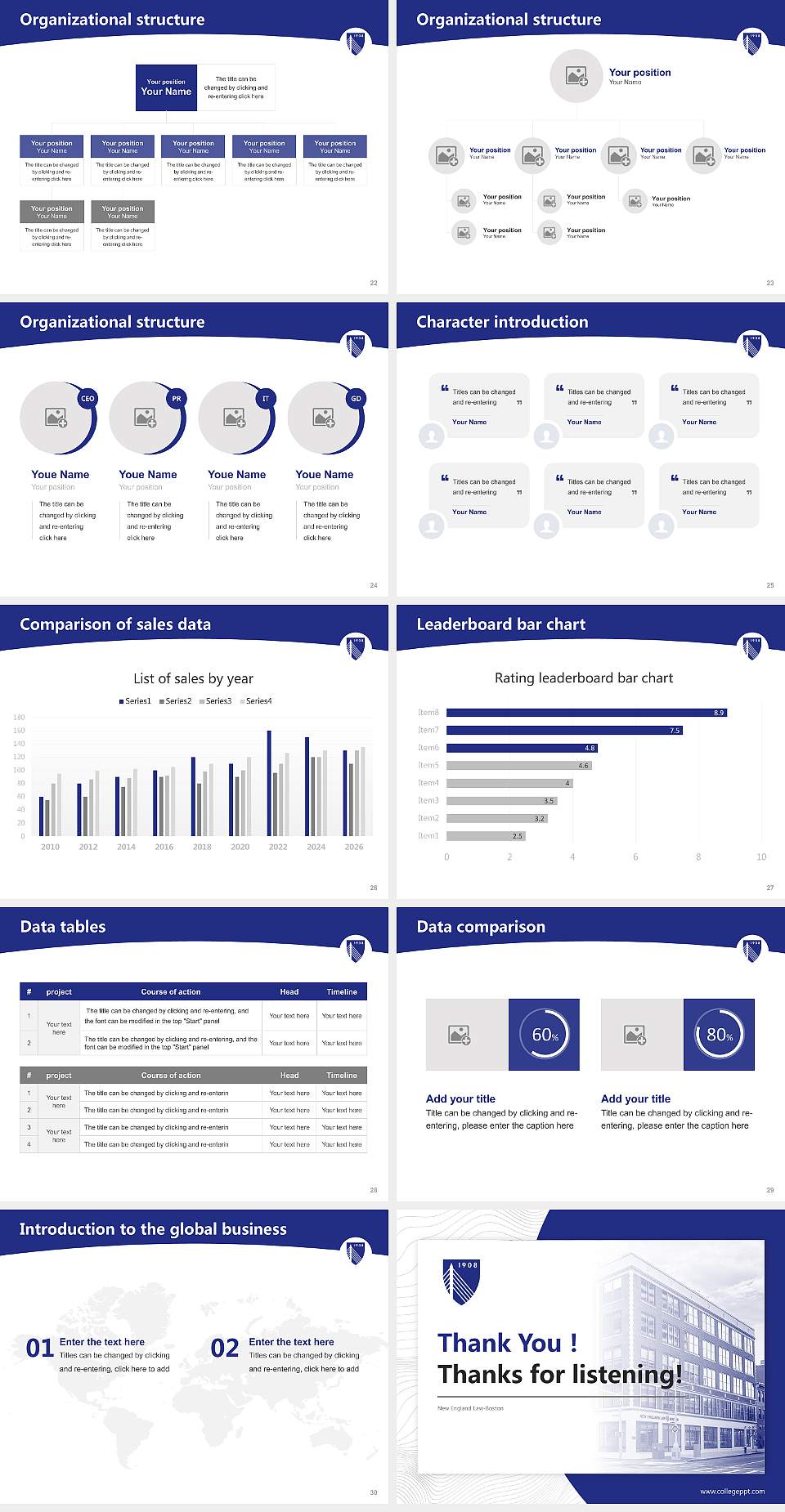 New England Law-Boston Academic Presentation/Research Findings Report PPT Template4:3 ratio PPT effect preview image4