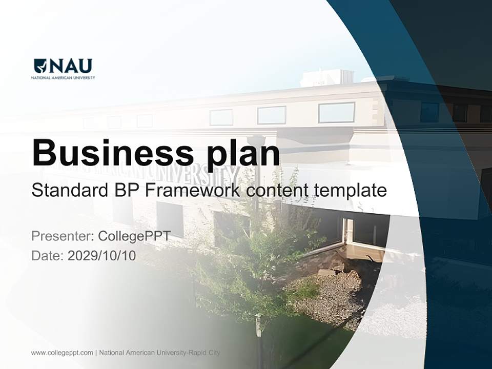 National American University-Rapid City Competition/Entrepreneurship Contest PPT Template4:3 ratio PPT effect preview image9