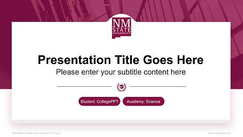 New Mexico State University-Main Campus National Scholarship Defense PPT Template