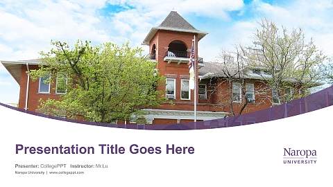 Naropa University Course/Courseware Creation PPT Template