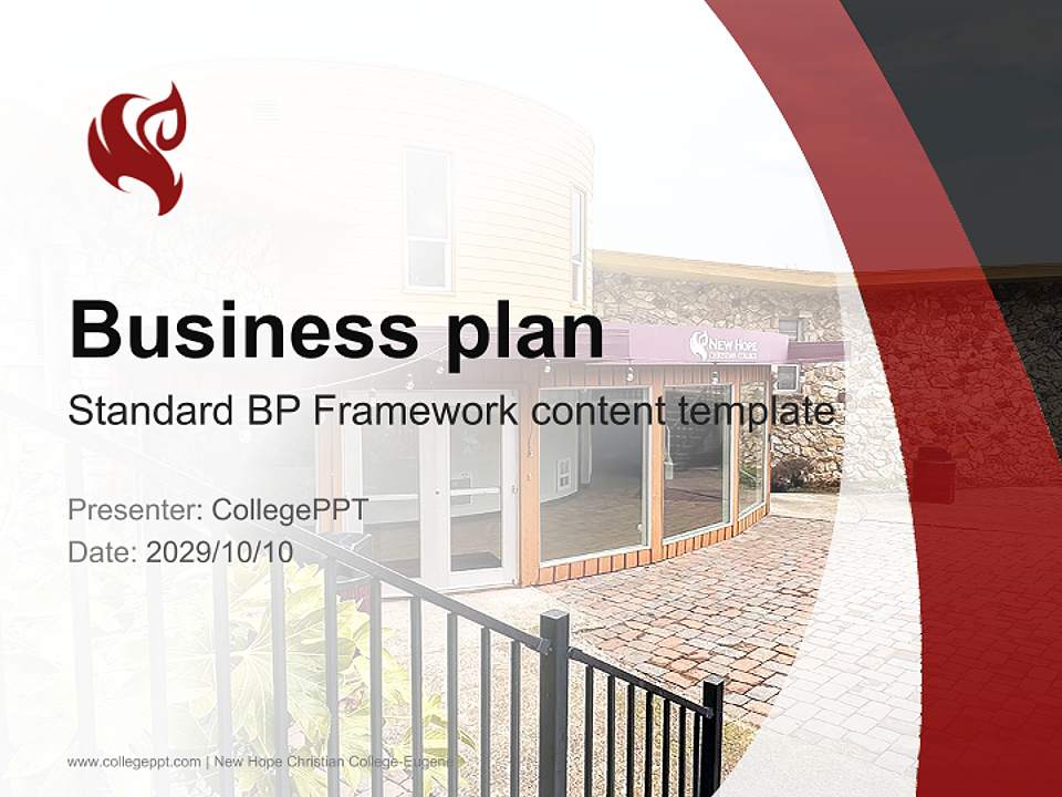 New Hope Christian College-Eugene Competition/Entrepreneurship Contest PPT Template4:3 ratio PPT effect preview image9