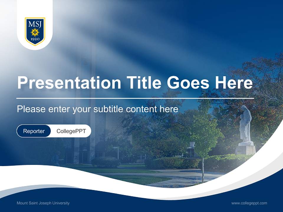 Mount Saint Joseph University Lecture Sharing and Networking Event PPT Template4:3 ratio PPT effect preview image4