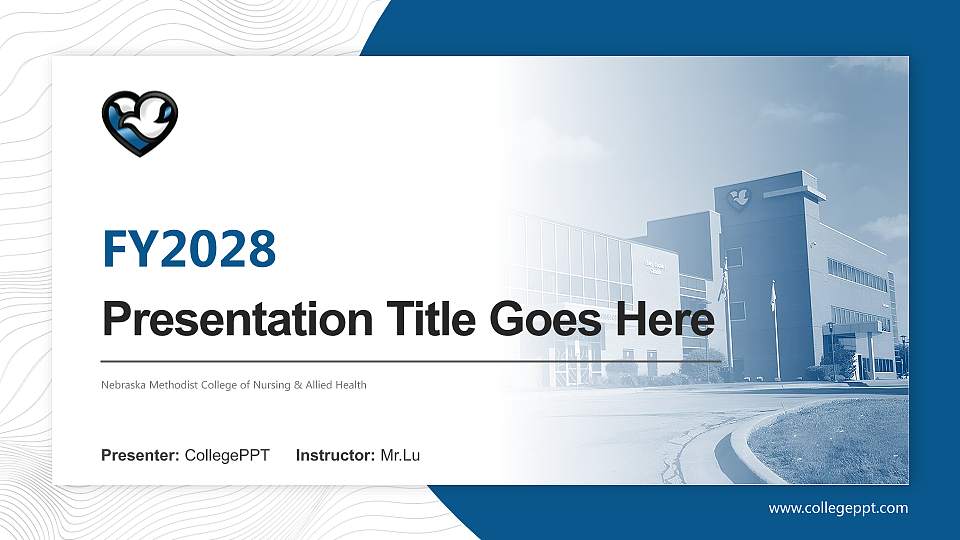 Nebraska Methodist College of Nursing & Allied Health Academic Presentation/Research Findings Report PPT Template16:9 ratio PPT effect preview image